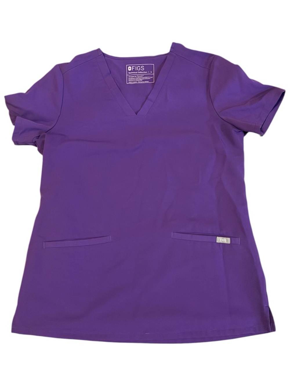 FIGS Purple V-Neck Scrub Top
